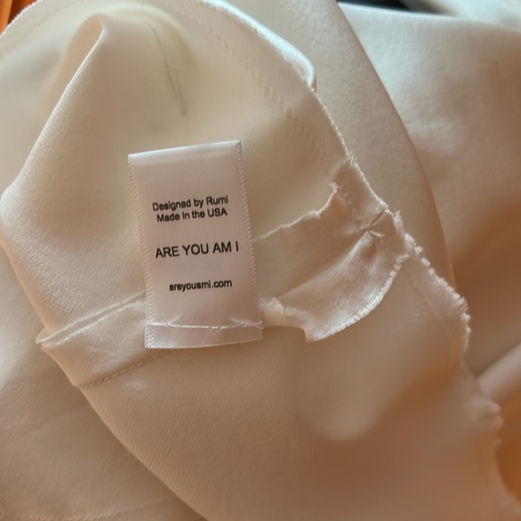 ARE YOU AM I Ninfa Silk White Mini Dress - Picture 9 of 10